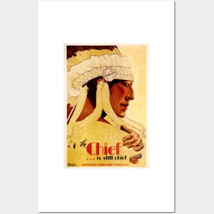 The CHIEF is Still Chief Vintage American Railway Travel Posters and Art